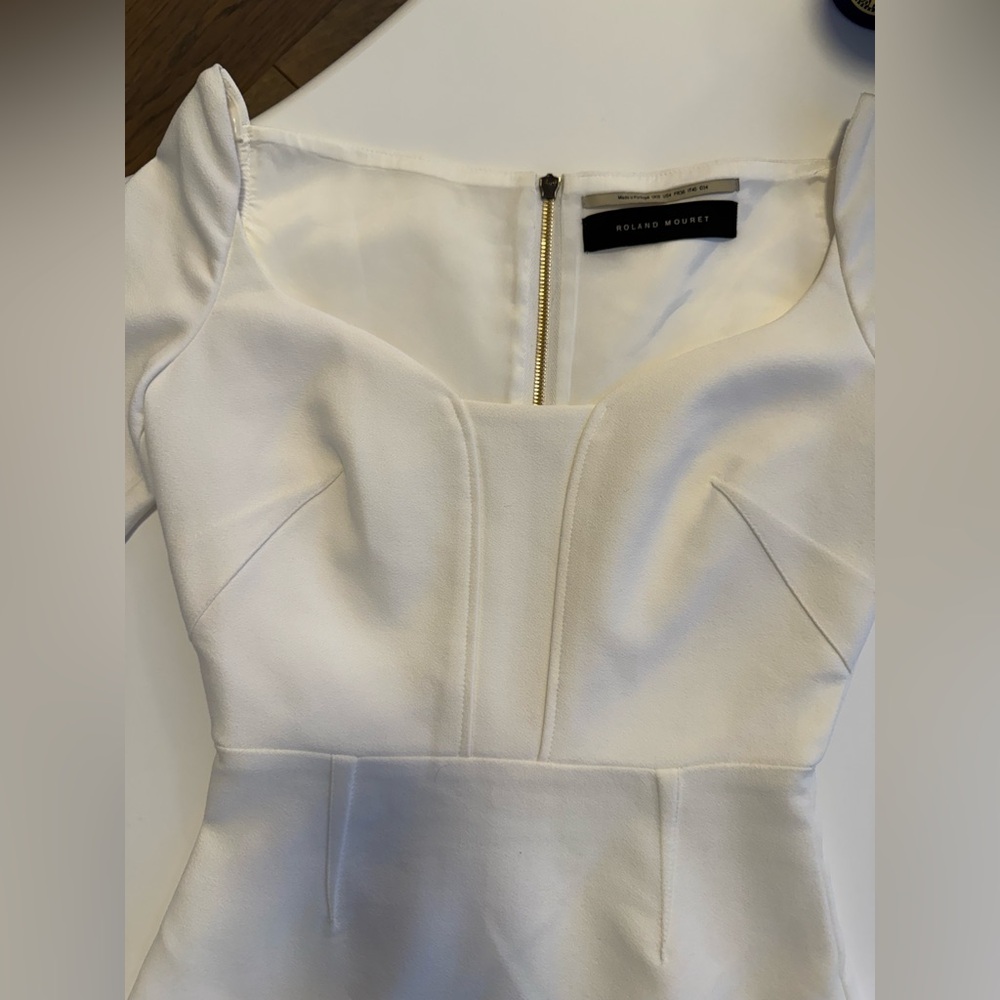 Roland Mouret Ivory Midi Dress - Picture 3 of 10